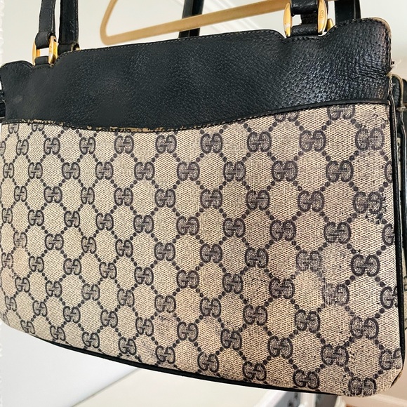 AUTHENTIC Vintage Gucci GG Plus Shoulder Monogram Handbag - Picture 8 of 14